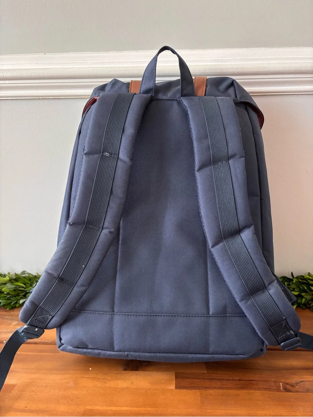 BACK TO SCHOOL: Herschel Supply Company Navy Backpack with Brown Straps